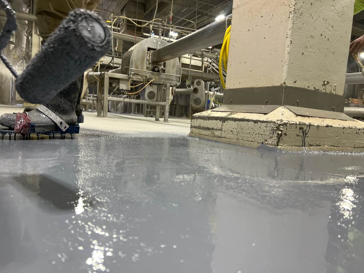 commercial concrete repair and restoration The Consurco team repairing an industrial floor